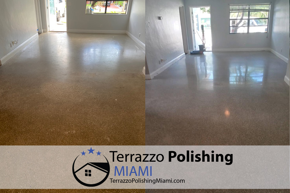 Terrazzo Floor Polishing BF AF